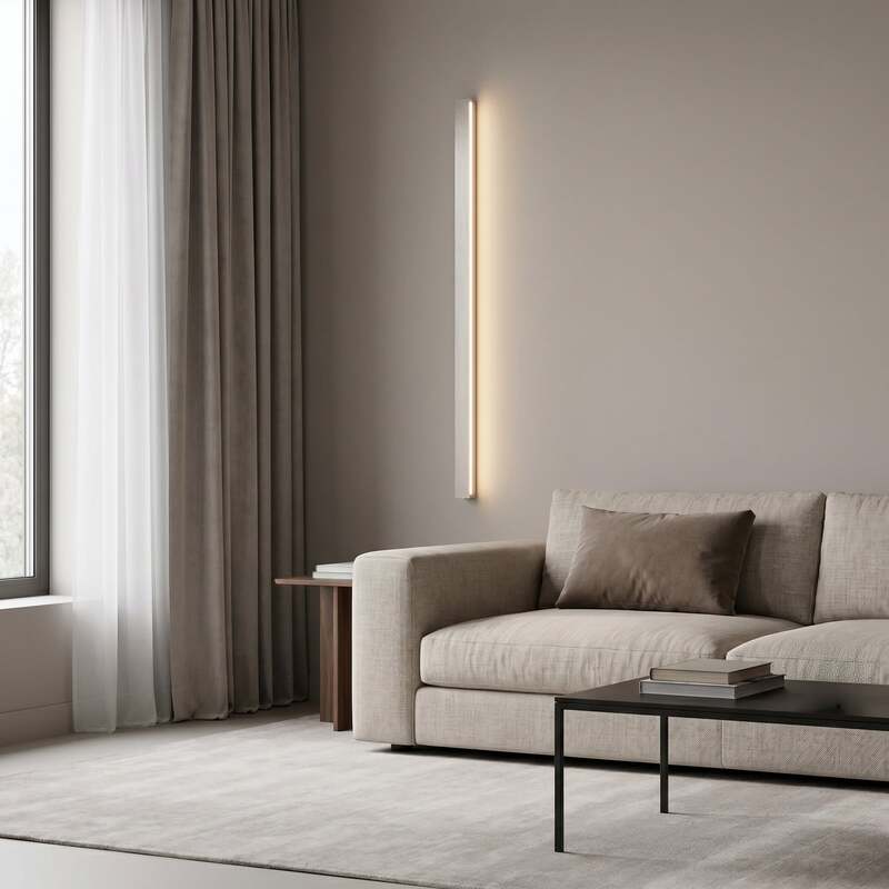 Lucande Wandleuchte Kinsley LED dimmbar 90cm nickel weiß 3100 Lumen CCT 1340 - 0000010053958