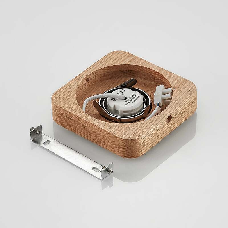 Lindby Deckenleuchte Mikari LED Lampe Downlight Holz schwenkbar warmweiß 14cm - 4251911707939