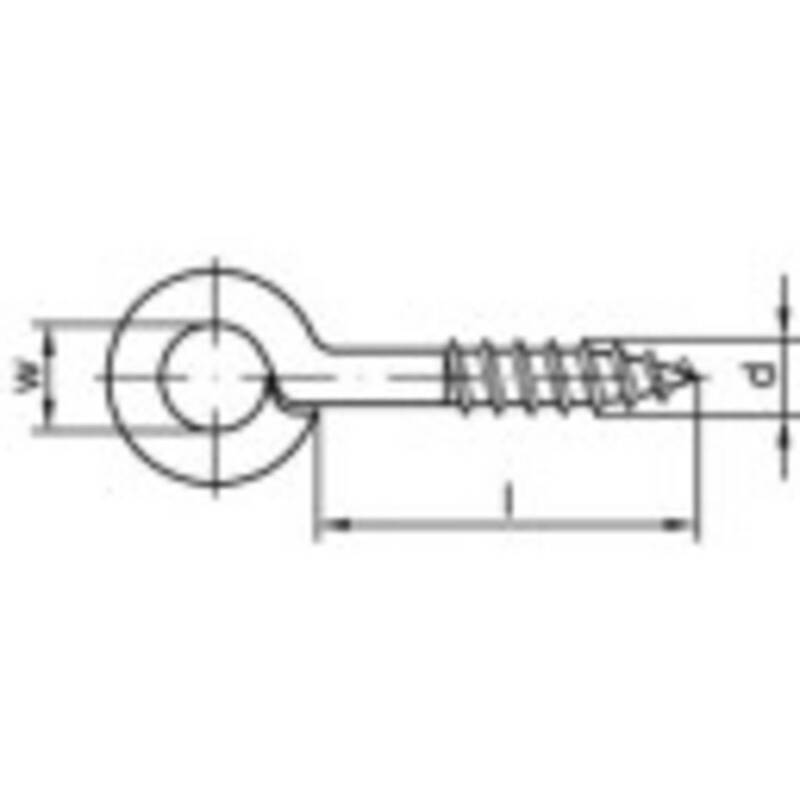 RINGSCHRAUBÖSEN Typ1 Ösen Schraube Stahl verzinkt 10x3mm Galzn 900 STÜCK - 4053199306305