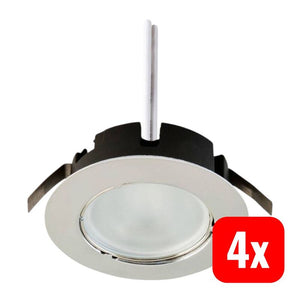 B-Ware EVN Einbauleuchte Halogen G4 20W dimmbar Chrom Downlight Leuchte Ø70mm IP20