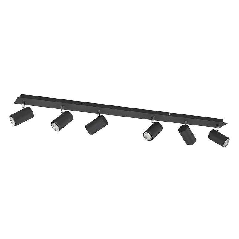 Lindby Deckenstrahler Joffrey LED Strahler 6-flg dimmbar schwarz 116cm Leuchte - 4251911728590
