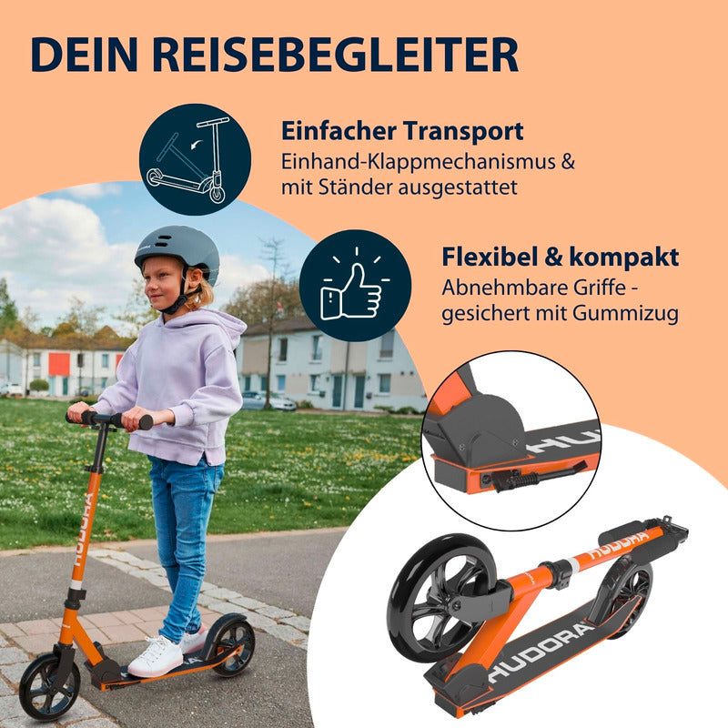 HUDORA Scooter Start 200 faltbar orange für Kinder ab 4 Jahren bis 100 kg - 4005998144831