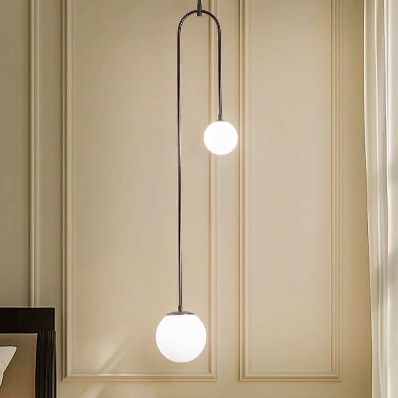 Avonni Hängeleuchte AV-1897-2BSY 2 Glaskugeln Deckenlampe Deckenleuchte Lampe G9 - 8698957177535