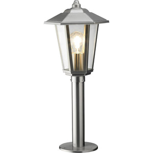 B-Ware Außensockelleuchte Gartenleuchte Magione LED Edelstahl 60W Höhe 45cm silber