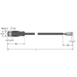B-Ware Turck 6933720 Sensor-/Aktor-Anschlussleitung Sensorleitung Leitung