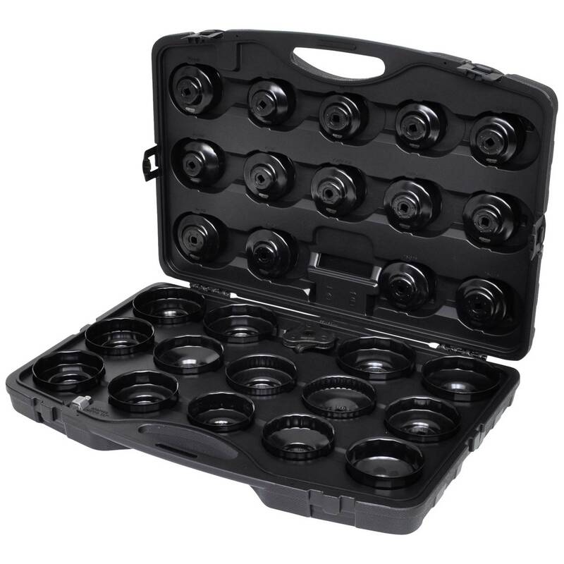 KS Tools Ölfilterschlüssel 3/8" 30-tlg. Set im robusten Kunststoffkoffer 6670g - 4042146071816