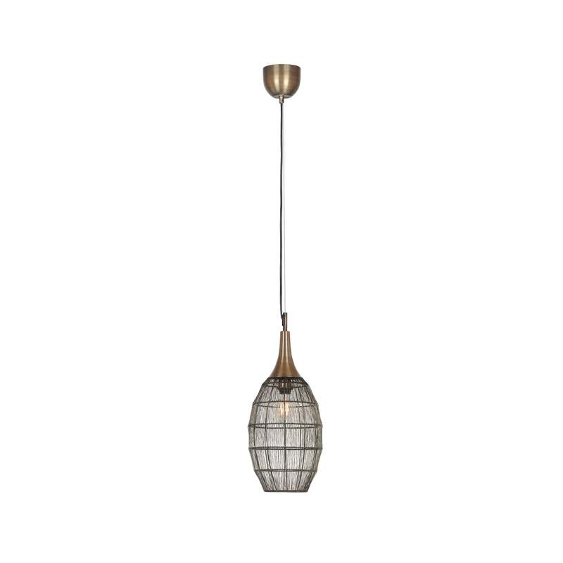 TRIO LIGHTING Hängeleuchte Soraya LED Pendelleuchte dimmbar altmessing 58cm hoch - 4017807617443