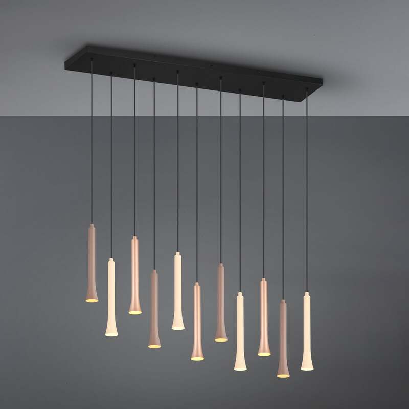 Trio Lighting Pendelleuchte Hängelampe LED Metall taupe coffee Leuchtmittel inkl - 4017807616705