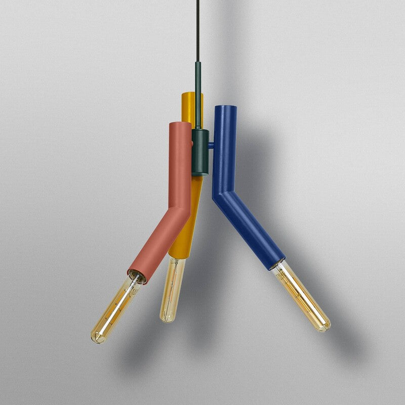 OSRAM Decor Straw Pendant Light, 3-bulb, Steel, Colourful, E27 - 4099854461552