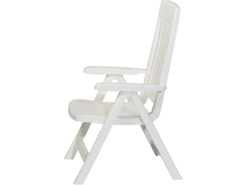 Sieger Klappsessel Palma Gartenstuhl Relaxsessel 4-fach verstellbar weiß - 4003348988142