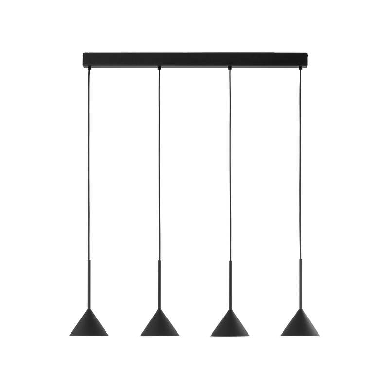 TK-Lighting Hängeleuchte Cono Mini 4-flammig LED Pendelleuchte dimmbar schwarz - 5906135103058