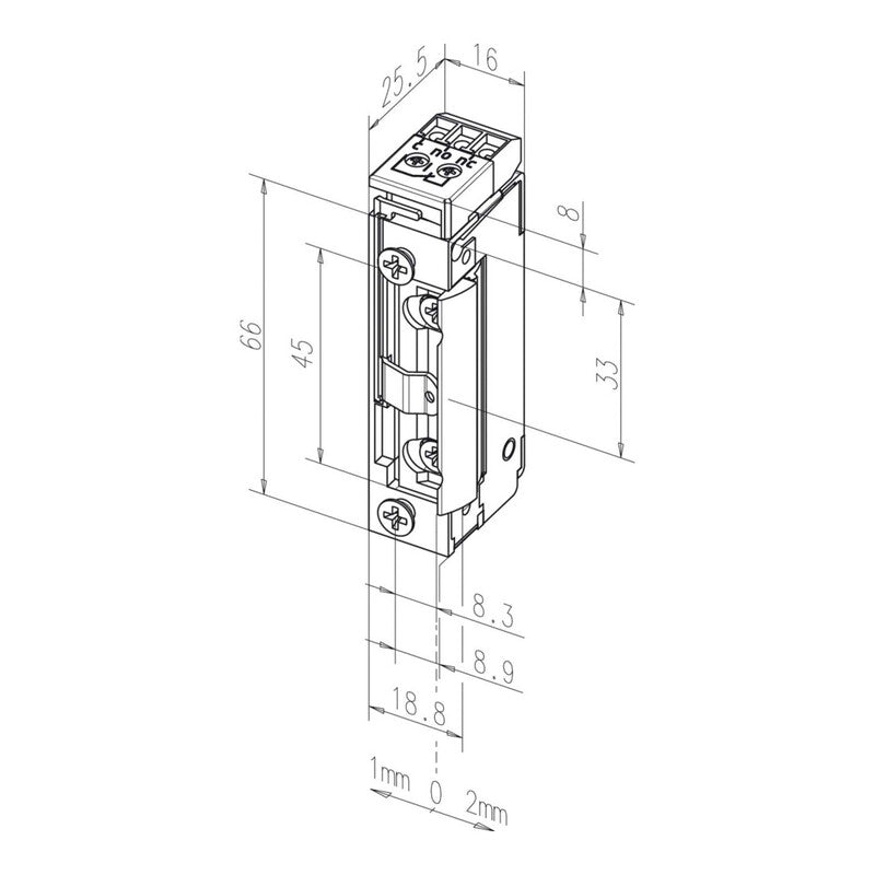 effeff Türöffner 118RR Standardtüröffner 10-24V AC/DC Einbau kompatibel zu - 4042203340749