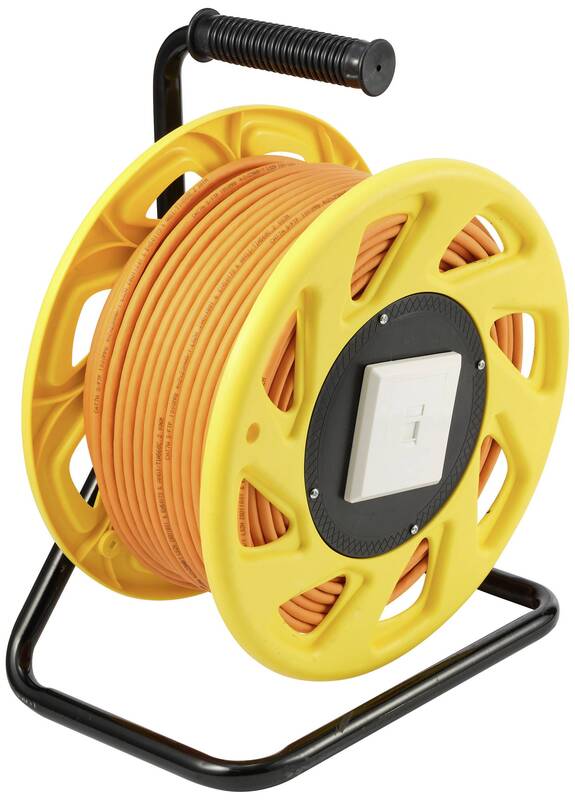 SpeaKa Professional RJ45 Verlängerungskabel Kabeltrommel Kupfer rund Orange 90 m - 4064161019086