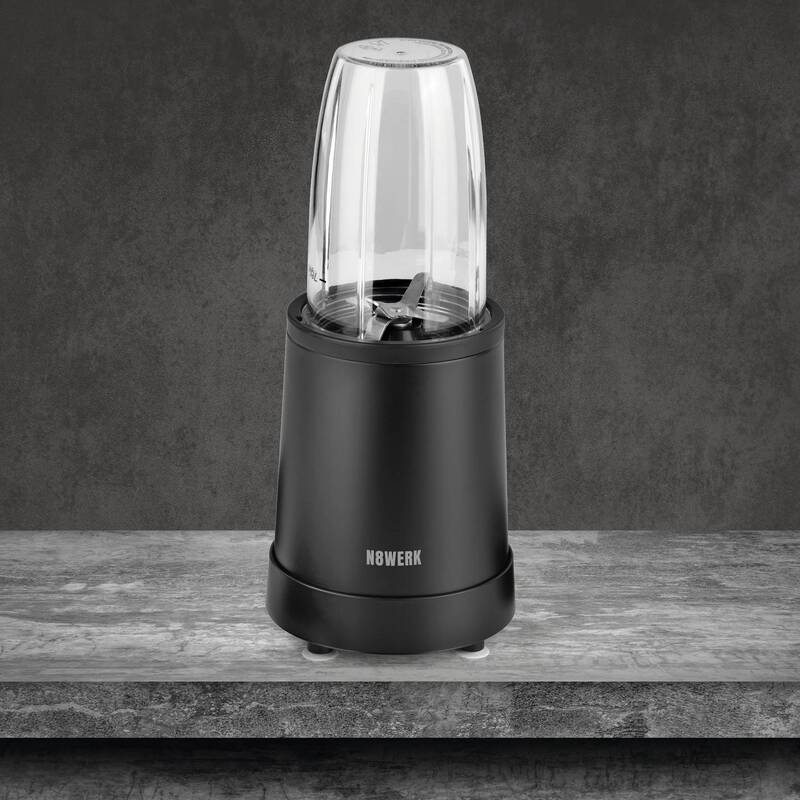 N8WERK Nutrition Mixer 800 W Schwarz 8-tlg. mit Ice Crush To-Go-Deckel - 4052926091910