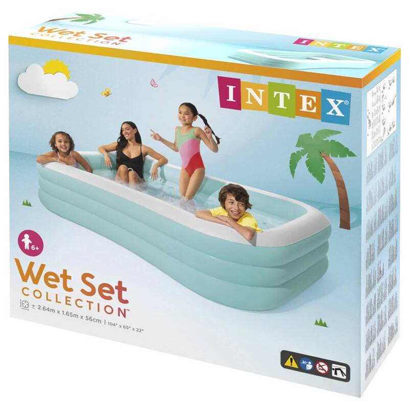 Intex Aufblasbarer Familienpool Swim Center Family Lounge Pool 780l 264x165cm - 6941057430546
