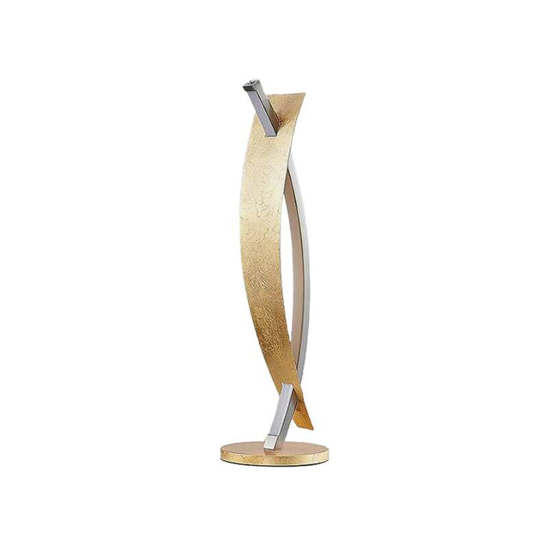 Lucande Tischleuchte Lampe Marija LED dimmbar goldfarben 61,5cm warmweiß - 4251096552713