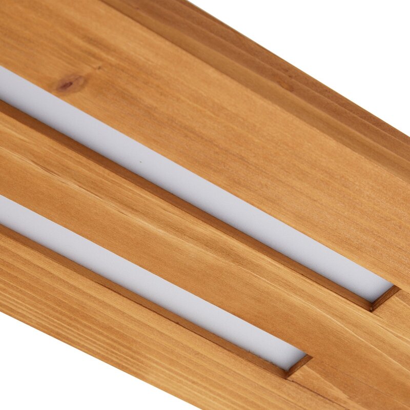 Lindby LED-Deckenlampe Nesaja schwarz Holz 98cm dimmbar 31W 3500lm - 4251911798265