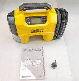 B-Ware Stanley Akku-Kompressor 10 Bar 12 V Adapter Digitales Display Luftpumpe 2.95kg