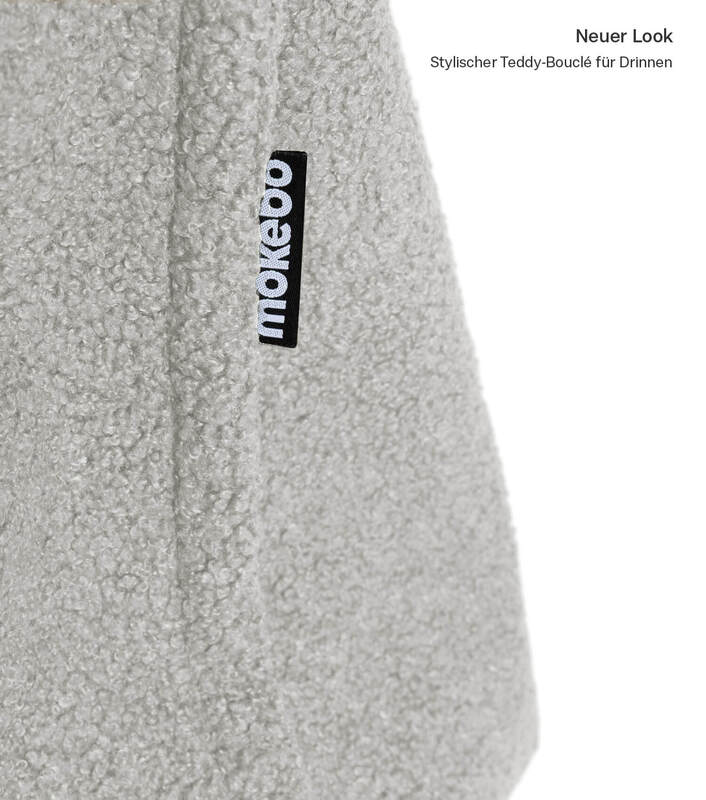 mokebo Sitzsackhülle Bezug Hülle Bouclé Teddy Cover grau für Sitzkissen 170x130 - 4262436126181