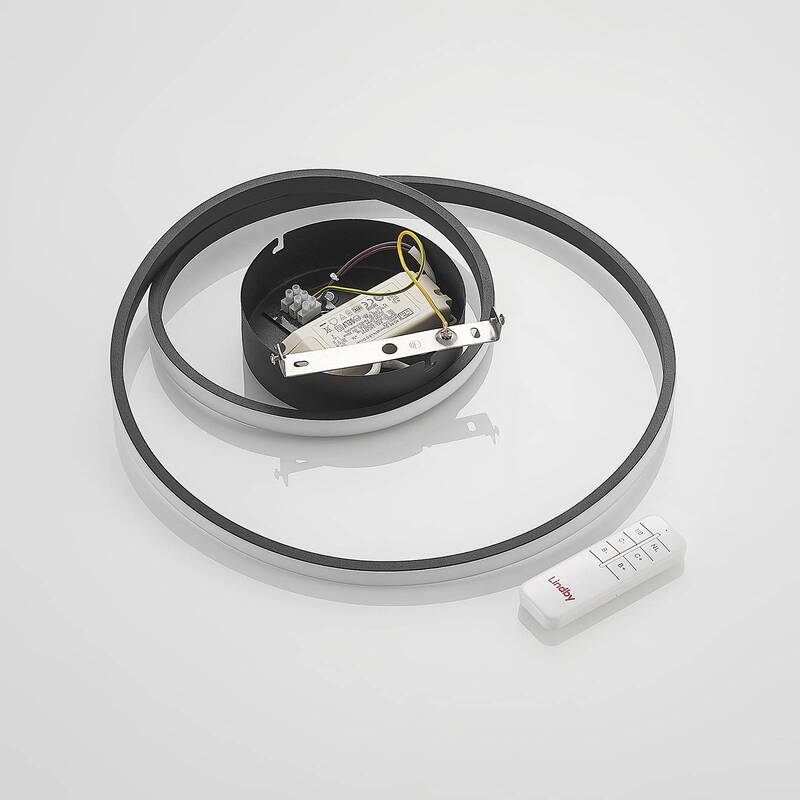 Lindby Deckenleuchte Deckenlampe LED Emisua dimmbar Fernbedienung schwarz m123 - 4251911705737