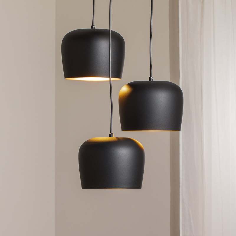Opviq Hängeleuchte Berceste N-1413 schwarz Metall 3-flammig 48 cm dimmbar - 8681875576085