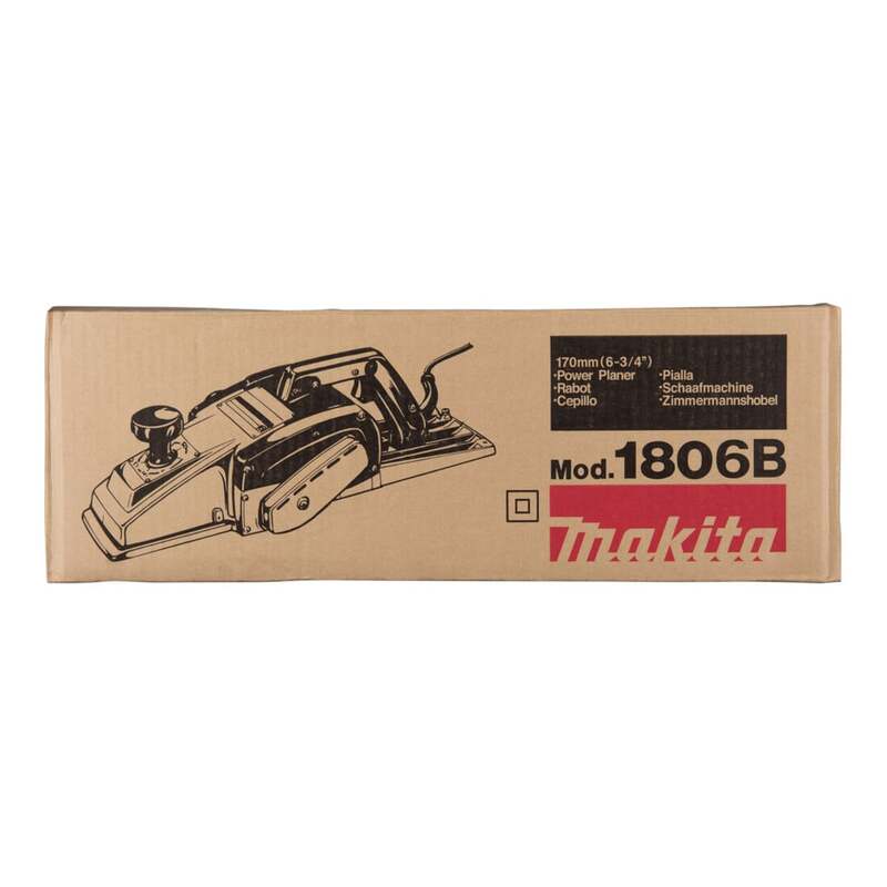 Makita Zimmermannshobel 1806B Hobelmaschine Holzarbeiten 1200W 170mm blau - 0088381003957