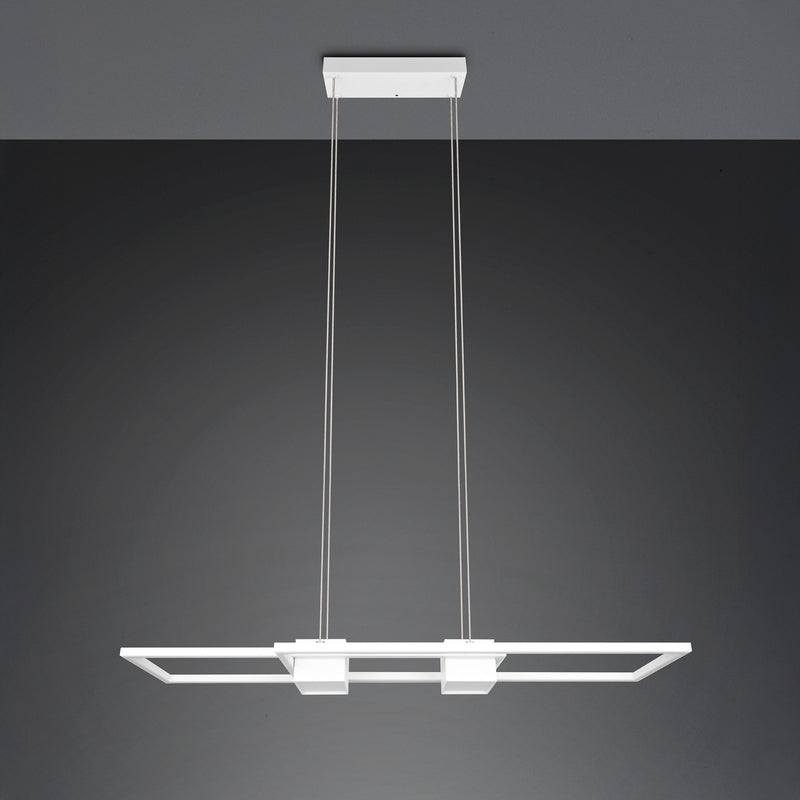 TRIO LIGHTING Hängeleuchte Albany LED dimmbar weiß 100x28cm Alu Fernbedienung - 4017807610338