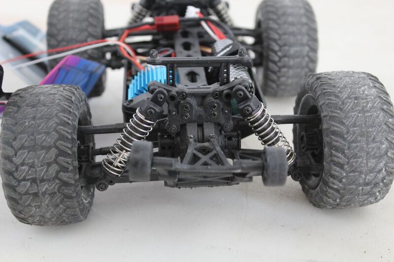 Absima Mini AMT Monster Truck 1:16 pink blau RTR 4WD Akku Lader 36 km/h - 4250650957704
