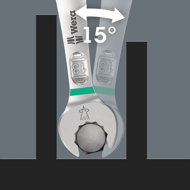 Wera Ring-Maulschlüssel-Satz Joker 5 5-teilig 8-19mm Doppelsechskantgeometrie - 4013288214171