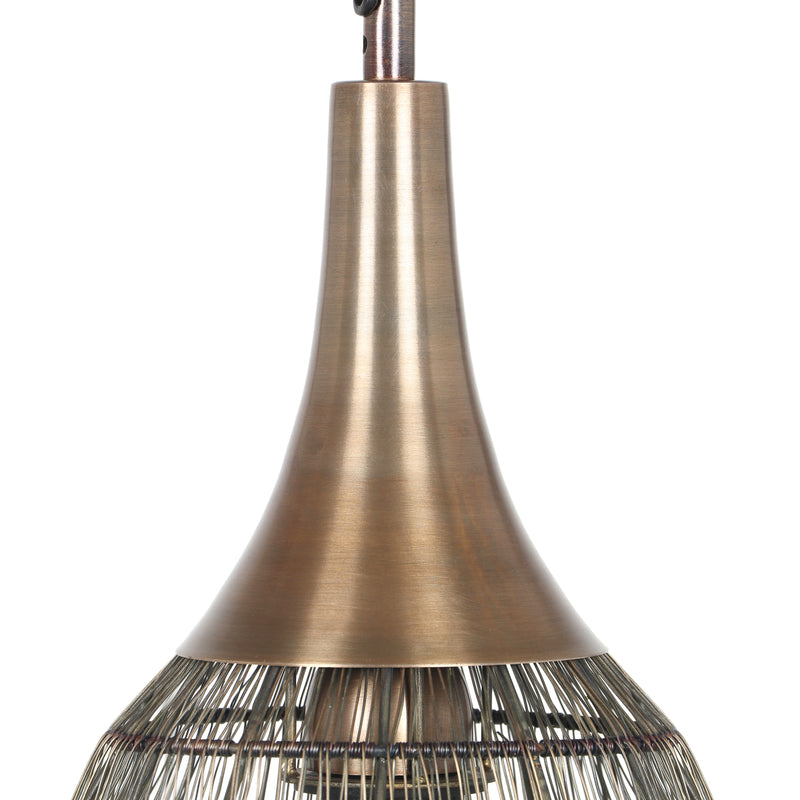 TRIO LIGHTING Hängeleuchte Soraya LED Pendelleuchte dimmbar altmessing 58cm hoch - 4017807617443