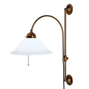 B-Ware Berliner Messinglampen Wandleuchte Rhodos LED Wandlampe Messing weiß dimmbar