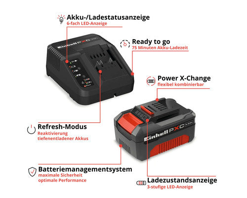 Einhell Power X-Change PXC Starter Kit 18V 4Ah Akku Ladegerät Werkzeugakku 4Ah - 4006825613704