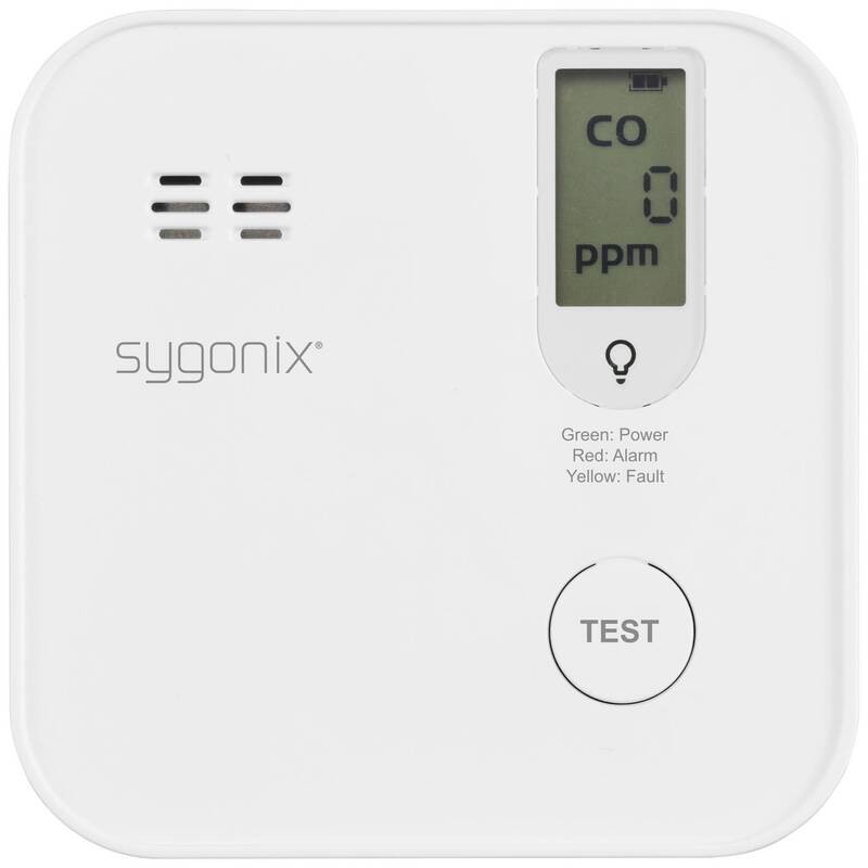 SYGONIX Kohlenmonoxid Melder V3 mit 10 Jahre Batterie, batteriebetrieben - 4064161313436
