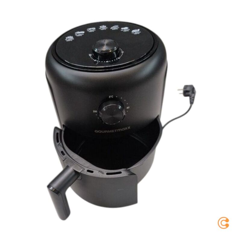 GOURMETmaxx Heißluft-Fritteuse 1000 W schwarz fettarm gesund kochen - 4067522060383