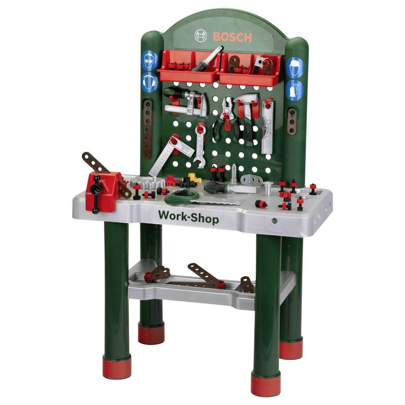 Theo Klein Bosch Werkbank Kinderwerkbank mit 82-teiligem Zubehör für Kinder ab - 4009847087102