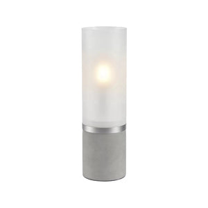 B-Ware Markslöjd Tischlampe Molo Tischleuchte Leuchte Betonfuß Glas gefrostet Höhe 30cm