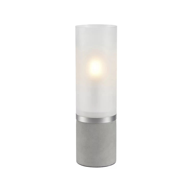 Markslöjd Tischlampe Molo Tischleuchte Leuchte Betonfuß Glas gefrostet Höhe 30cm - 7330024609402