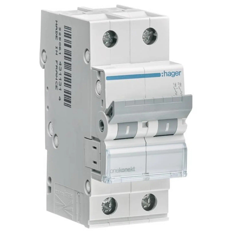 Hager Leitungsschutzschalter 2polig 25A 400V LS-Schalter Sicherungsautomat - 3250614311321