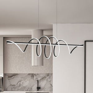 B-Ware LED Hängelampe Pendelleuchte Leuchte Kunststoff Metall schwarz Twist 110 cm
