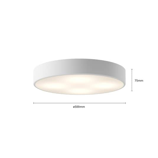 Euluna Deckenleuchte Cleo Deckenlampe Deckenlicht Leuchte Lampe E27 Stahl weiß - 5907623612953