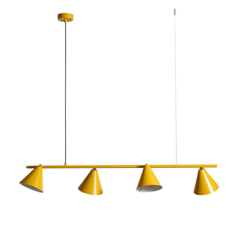ALDEX Hängeleuchte Form 4 gelb 4-flammig dimmbar Metall E27 120 cm - 5904798657345