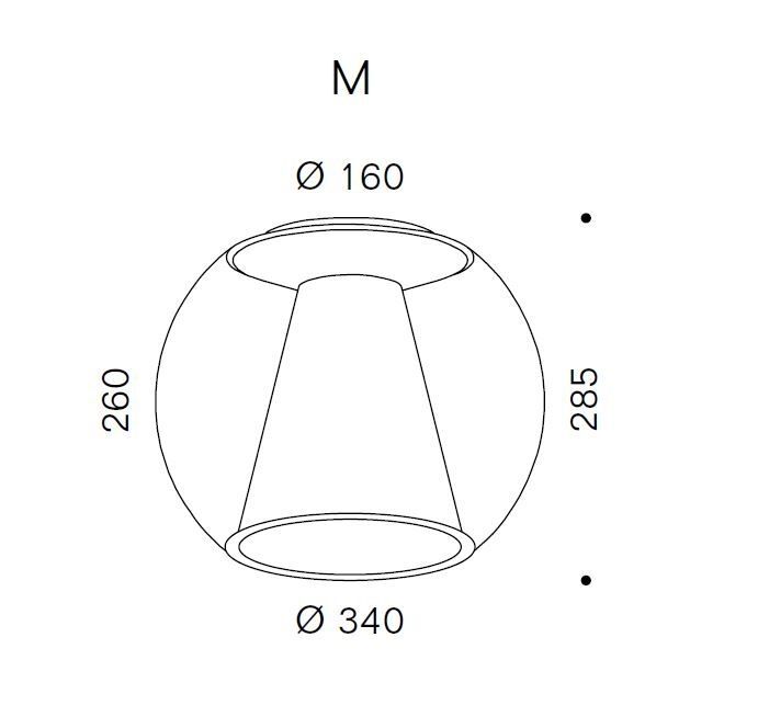 SE DRAFT Deckenleuchte Pendelleuchte Glas Braun Reflektor Lampe Licht - 4260548465402