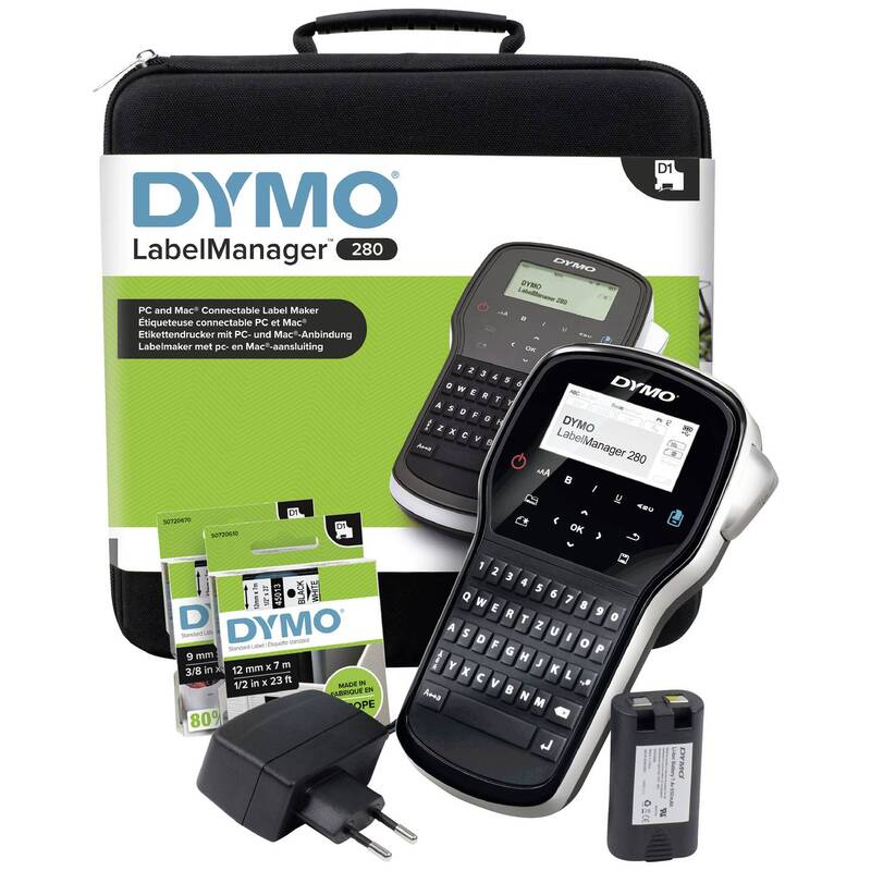 DYMO LABELMANAGER 280 Koffer Thermotransferdruck mobil inkl. Akku und Netzteil - 3501170968994