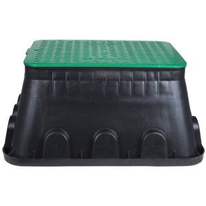 B-Ware Heitronic 21042 Bodeneinbaudose Gartensteckdosen Stromverteilerdose Schwarz Grün