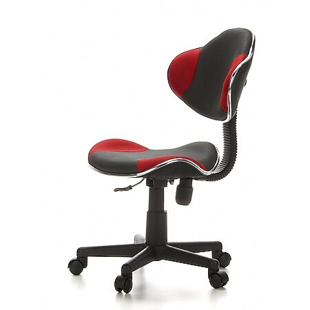 hjh OFFICE Kinderschreibtischstuhl Kinderstuhl KIDDY GTI-2 Stuhl Stoff grau rot  - 4260182531136
