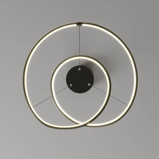 Lindby Lucy LED-Hängeleuchte Hängeleuchte Deckenlampe Deckenlampe schwarz 45 cm - 4251096563757