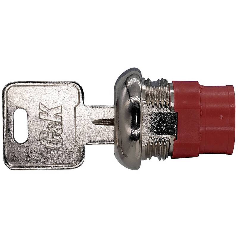 C&K Switches Schlüsselschalter Keylock Kassenschalter Panelmontage 125V 4A 3x45° - 2050007611370