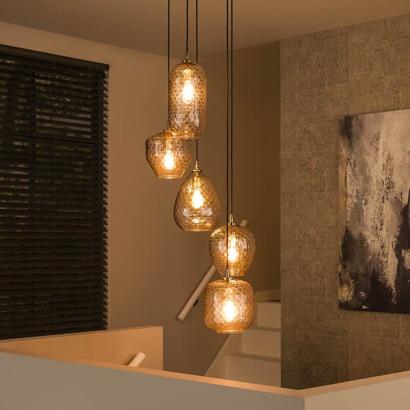 Zijlstra Patch Hängeleuchte Pendelleuchte Lampe klar Glas 5-flammig Ø 40 cm788 - 8713244070990