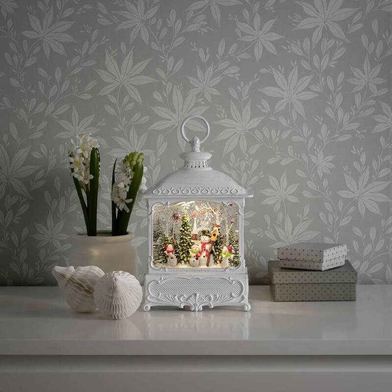 Konstsmide LED-Laterne Weihnachtsmänner Dekoration mit Vögeln LED Weiß - 7318304396204