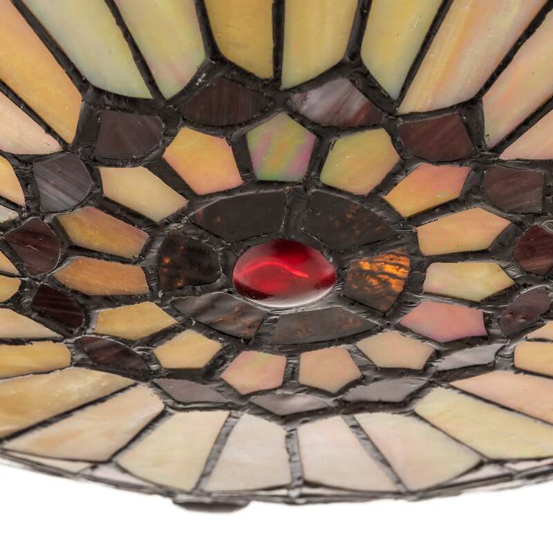 Elstead Deckenleuchte Tiffany-Design West End Lampe Leuchte bronze Ø42cm bunt - 5024005270119